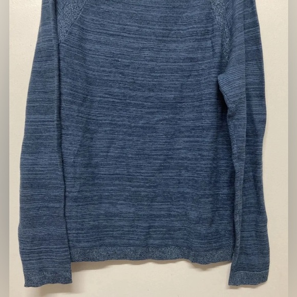 Flag & Anthem Mens 1/4 Zip Sweater Pullover Medium Blue Navy Mid-Weight Stretch - Picture 9 of 13